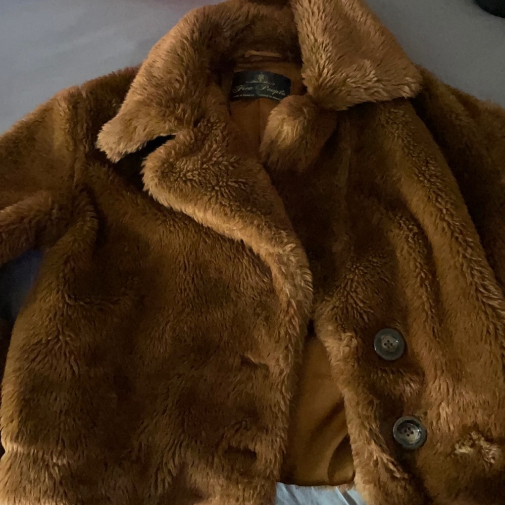 Free people fur cropped jacket